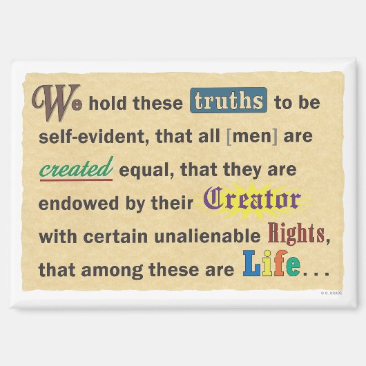 Small magnet with a declaration. (Voorkant)