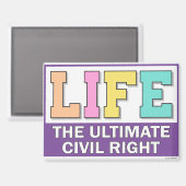 Small magnet with a design in pastels. (Voorkant / Achterkant)