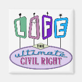 Small magnet with a retro design. (Voorkant)