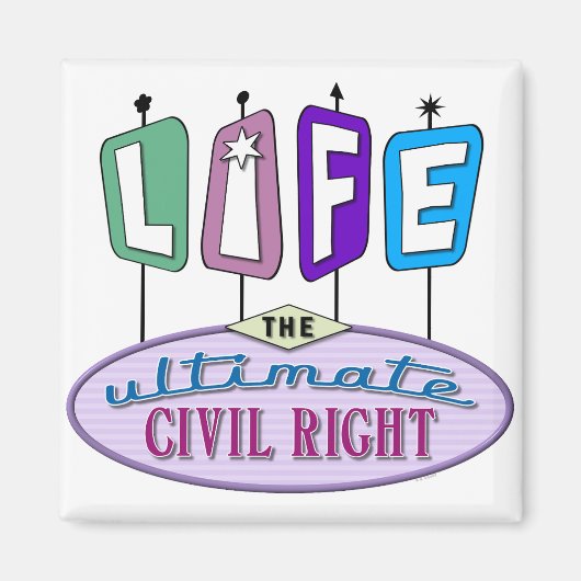 Small magnet with a retro design. (Voorkant)