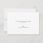 Small Modern Gold Script Custom 3 photo Baby Bedankkaart (Achterkant)