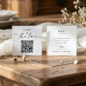 Small Modern Share the Love Cards with QR Code Informatiekaartje