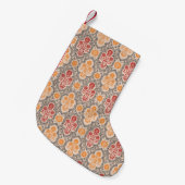 SMALL MUGHAL FLOWER PATTERN DESIGN BACKGROUND ARTp Kleine Kerstsok (Voorkant (Hangend))