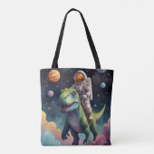 Small Multi-Coloured Aliens in Space Tote Bag (Achterkant)