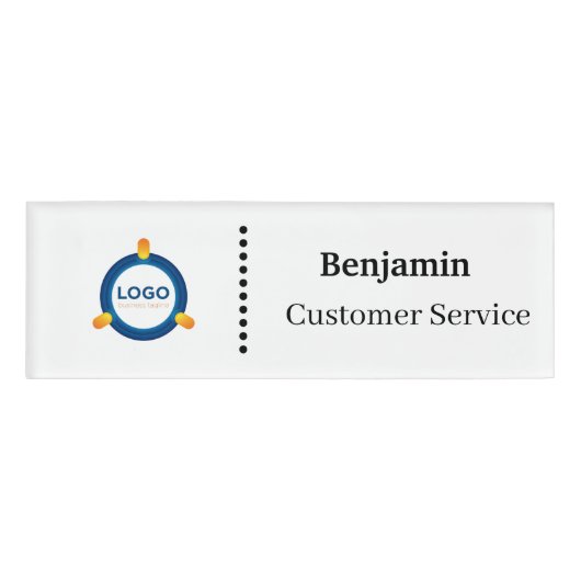 Small Name Badge Magnet Custom Logo Employee (Voorkant)