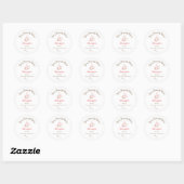 Small Organic Business Ingredients Cherry Jam Ronde Sticker (Vel)