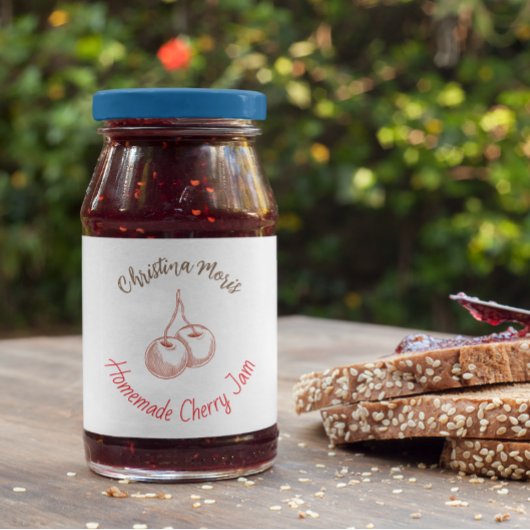 Small Organic Business Kersenjam Etiket