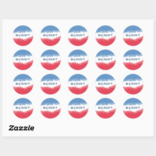 Small Patriotic Resist Political  Ronde Sticker (Vel)