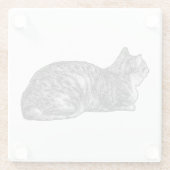 Small Pause, Striped Friend Glazen Onderzetter (Achterkant)