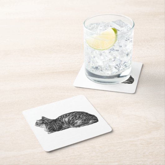 Small Pause, Tabby Poise Kartonnen Onderzetters (Insitu)