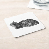 Small Pause, Tabby Poise Kartonnen Onderzetters (Schuin)