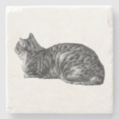 Small Pause, Tabby Poise Stenen Onderzetter (Voorkant)