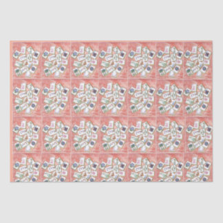 small peach mahjong tiles tissuepapier