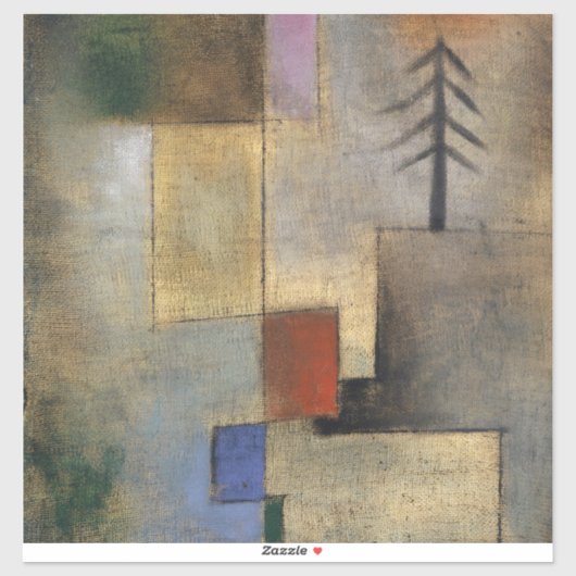Small Picture of Fir Trees, 1922 by Paul Klee Sticker (Vel)