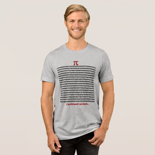Small Piece of Pi Tri-Blend Shirt (Voorkant volledig)