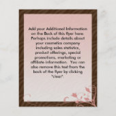 Small Pink Swirl Cosmetics Party Flyer (Achterkant)