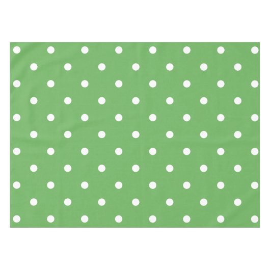 Small Polka Dots Pattern: Green Tafelkleed (Voorkant (Horizontaal))