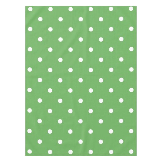 Small Polka Dots Pattern: Green Tafelkleed (Voorkant)