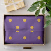 Small Polka Dots Pattern: Paars en goud Tissuepapier (Geschenk)