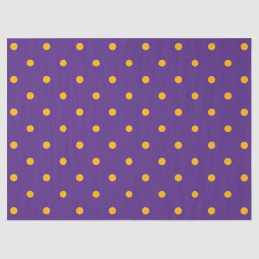 Small Polka Dots Pattern: Paars en goud Tissuepapier (Voorkant)