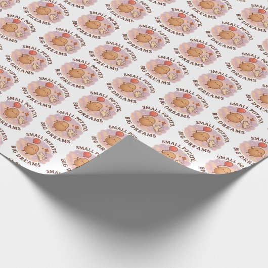 Small Potato Big Dreams – Schattige Motivatie Cadeaupapier (Hoek)