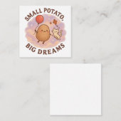Small Potato Big Dreams – Schattige Motivatie Notitiekaartje (Voorkant / Achterkant)
