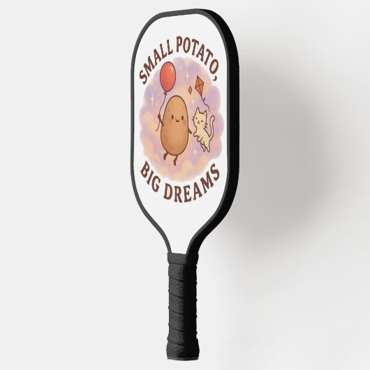 Small Potato Big Dreams – Schattige Motivatie Pickleball Paddle (Links)