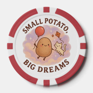 Small Potato Big Dreams – Schattige Motivatie Poker Chips