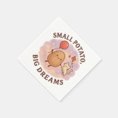 Small Potato Big Dreams – Schattige Motivatie Servet (Hoek)