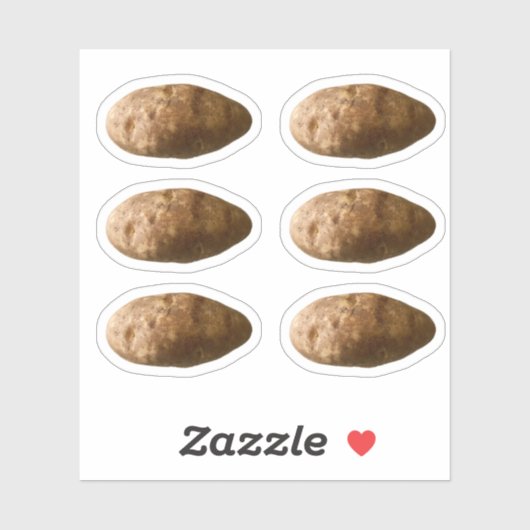 Small Potatoes Potato Custom-Cut Stickers (Vel)