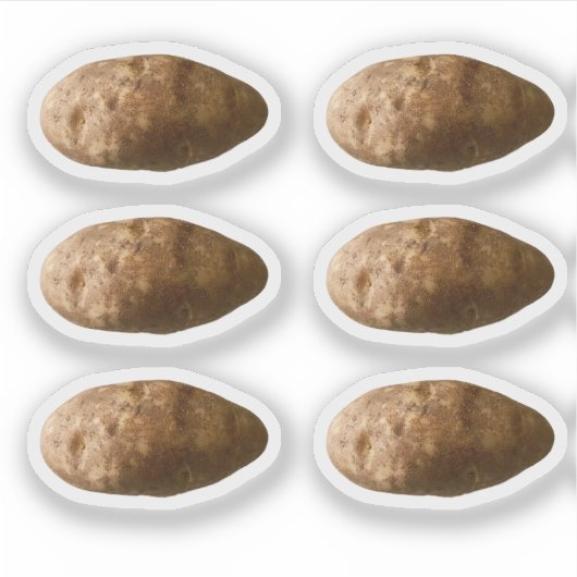 Small Potatoes Potato Custom-Cut Stickers (Voorkant)