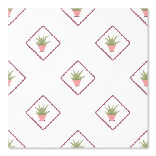 Small print aloe kitchen behang (Voorkant)