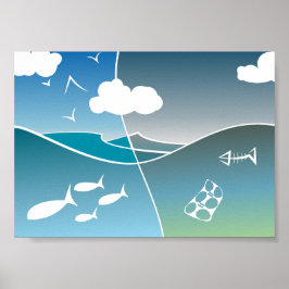 Small Pro-Ocean Anti-Littering Poster
