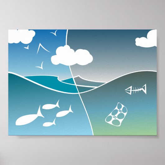 Small Pro-Ocean Anti-Littering Poster (Voorkant)