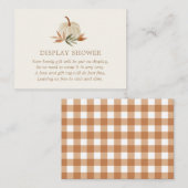 Small Pumpkin-Baby shower Display Shower Informatiekaartje (Voorkant / Achterkant)