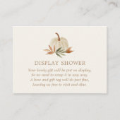 Small Pumpkin-Baby shower Display Shower Informatiekaartje (Voorkant)