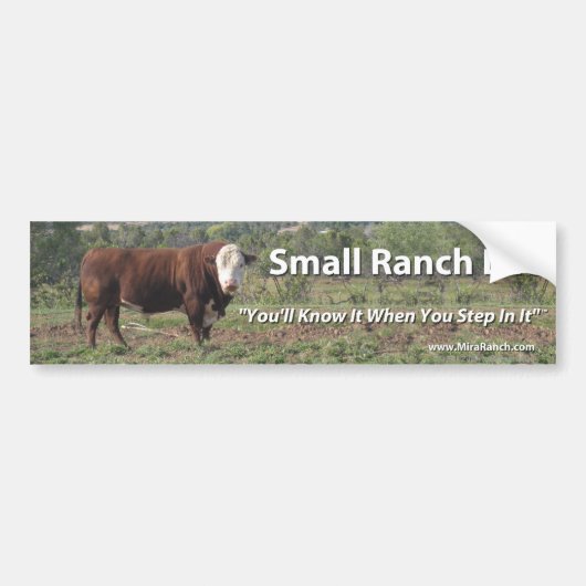 Small Ranch Life Bumpersticker (Voorkant)