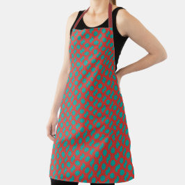 Small Red Green Pattern All-Over Print Schort