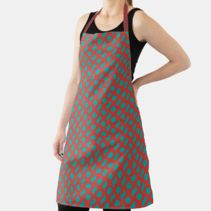 Small Red Green Pattern All-Over Print Schort