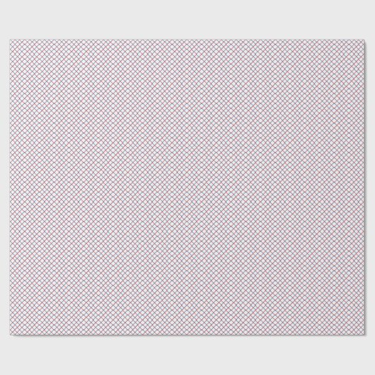 Small Red White Blue Grid  Cadeaupapier (Vlak)