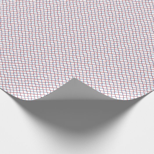 Small Red White Blue Grid  Cadeaupapier (Hoek)