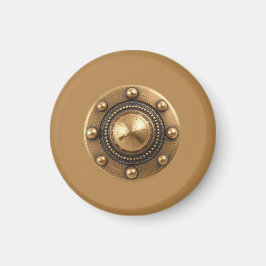 Small Round Brass Look Magnet