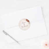 Small Round Wedding Sticker | Elegant Botanical  (Envelop)