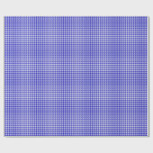 Small Royal Blue en White Houndstooth Cadeaupapier (Vlak)