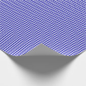 Small Royal Blue en White Houndstooth Cadeaupapier (Hoek)