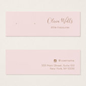 Small Roze Script Stud die de Kaart van de Vertoni (Voorkant /achterkant)