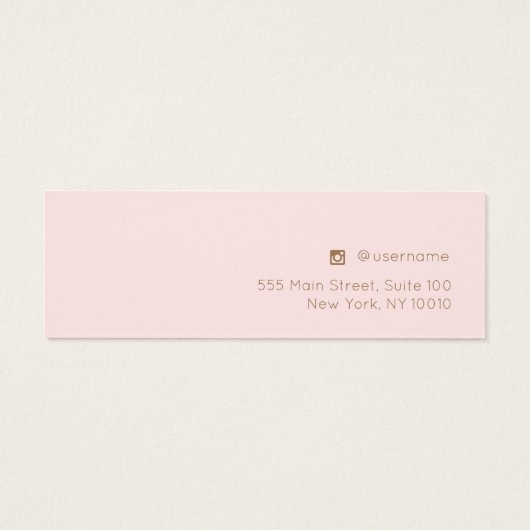 Small Roze Script Stud die de Kaart van de Vertoni (Achterkant)