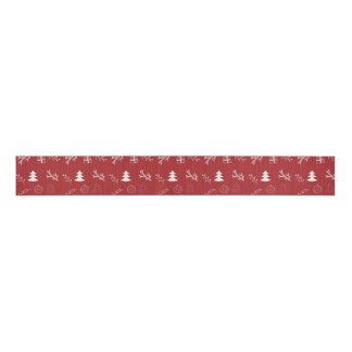 Small Scale Red & White Christmas Ribbon Grosgrain Lint