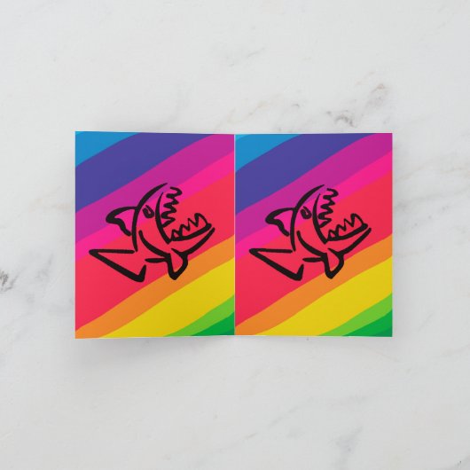 small shark notitiekaartje (Binnen)