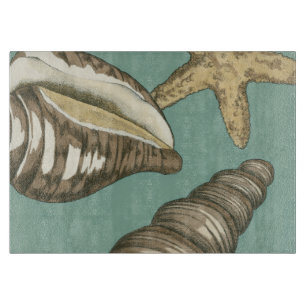 Small Shell Trio op Blauwgroen Snijplank
